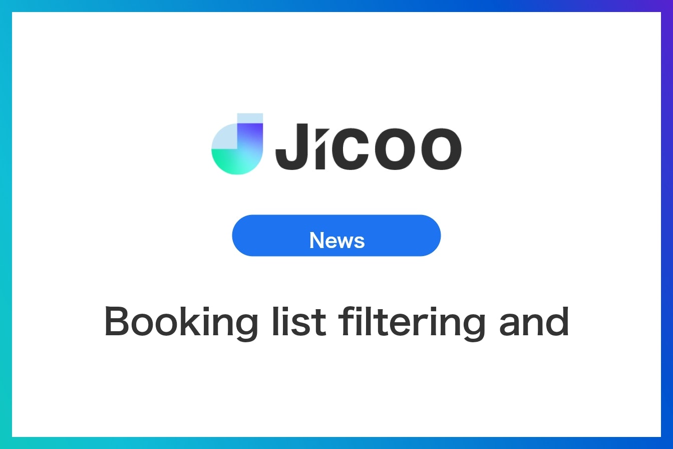 Booking list filtering and sorting function